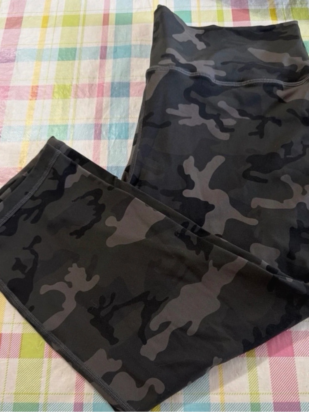 Camo Leggings - Black/Grey